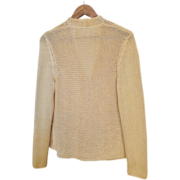 Brunello Cucinelli Ombre Cardigan Sweater Women Yellow Size Medium V-Neck Cotton - Picture 7 of 16